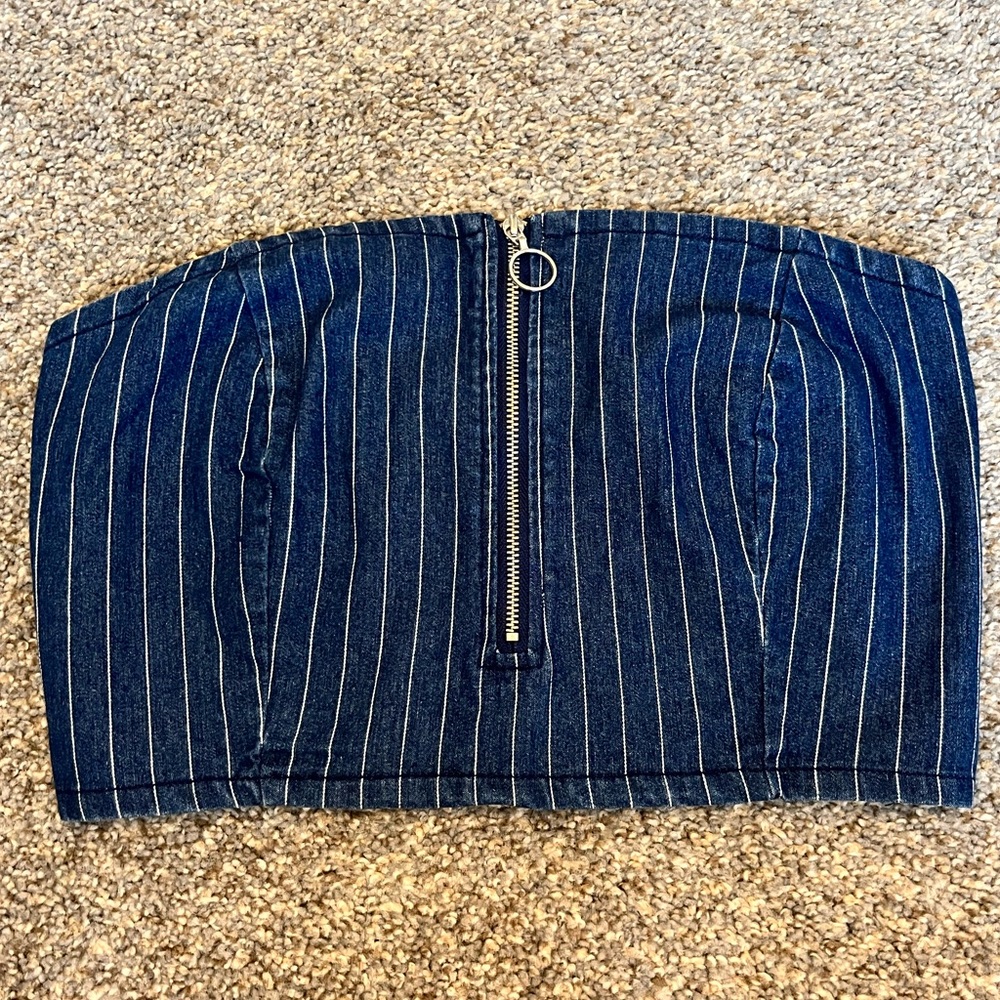 PacSun denim crop top
